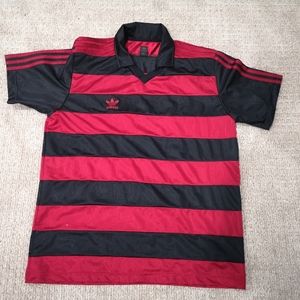 Vintage Adidas Trefoil Short Sleeve Red/ Black Str